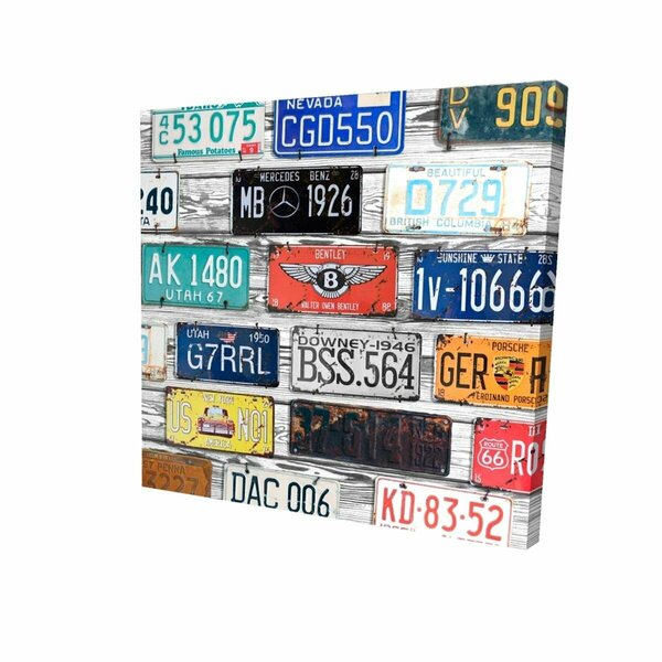 Fondo 16 x 16 in. Vintage Plates Registration-Print on Canvas FO3331588